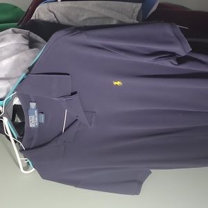 Navy and Yellow polo Ralph Lauren Polo shirt XL fitted